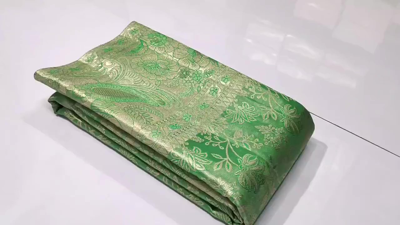 Green Kanchipuram Handloom Tissue Brocade Silk Saree
