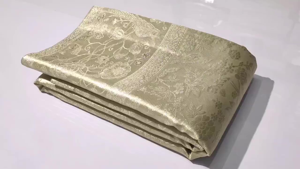 Ivory Kanchipuram Handloom Tissue Brocade Silk Saree