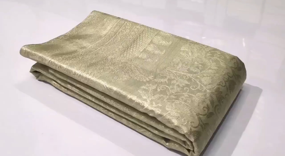 Ivory Kanchipuram Handloom Tissue Brocade Silk Saree