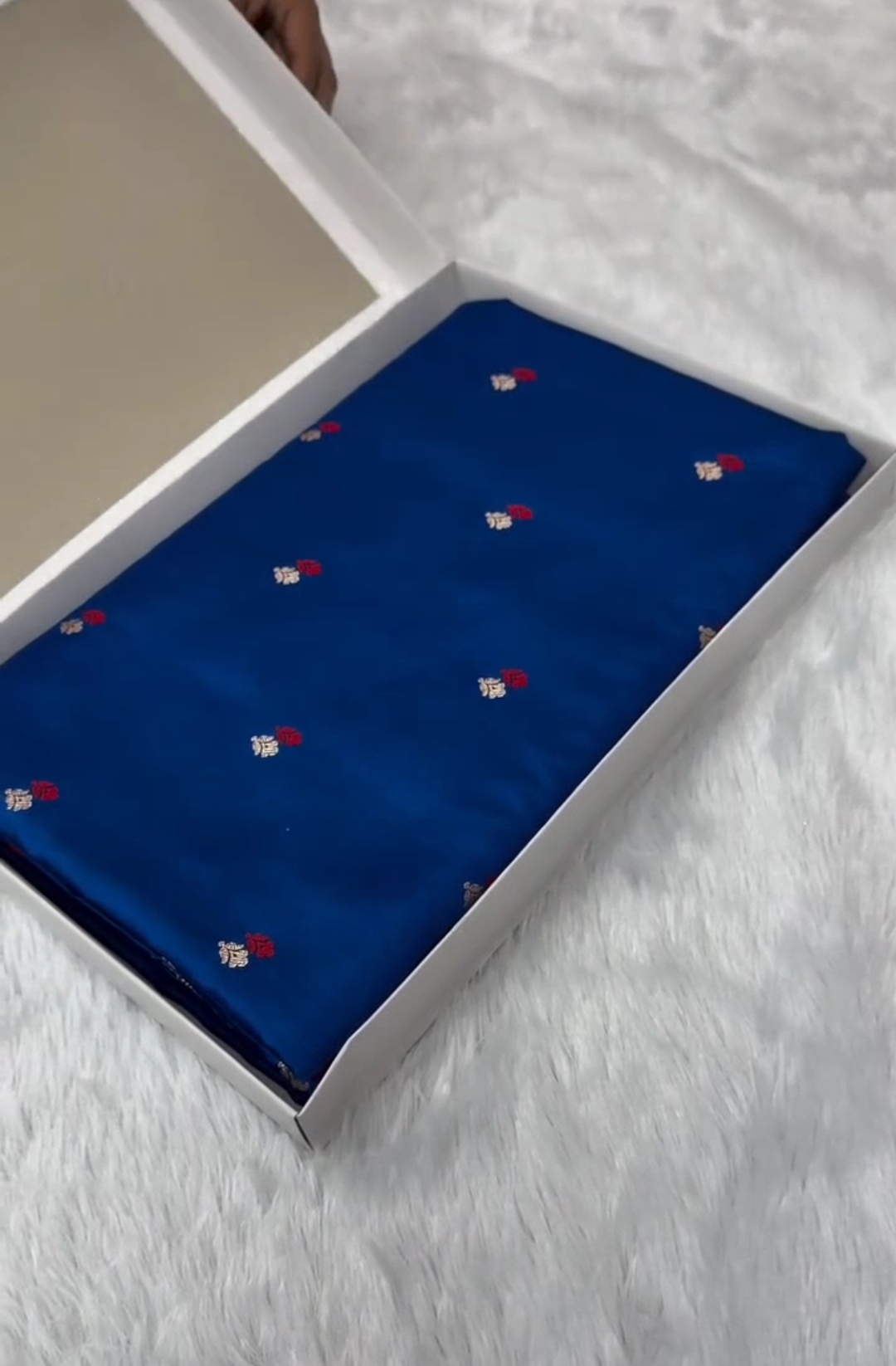 Blue Banarasi Mashru Soft Silk Saree